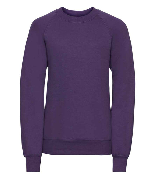 Russell Schoolgear Kids Raglan Sweatshirt | Purple