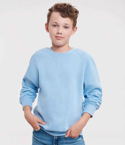 Russell Schoolgear Kids Raglan Sweatshirt | Sky Blue