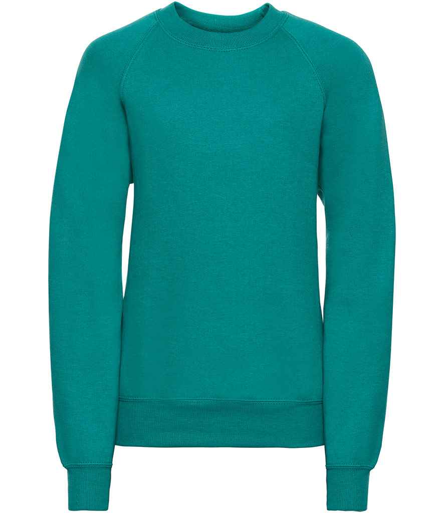 Russell Schoolgear Kids Raglan Sweatshirt | Winter Emerald