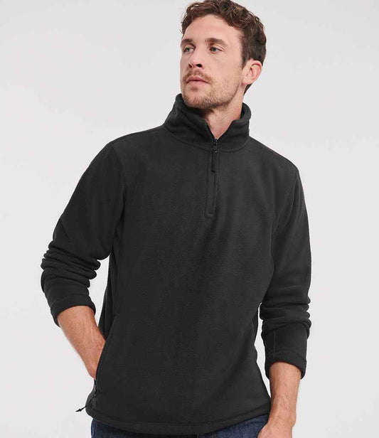 Russell Zip Neck Outdoor Fleece | Black