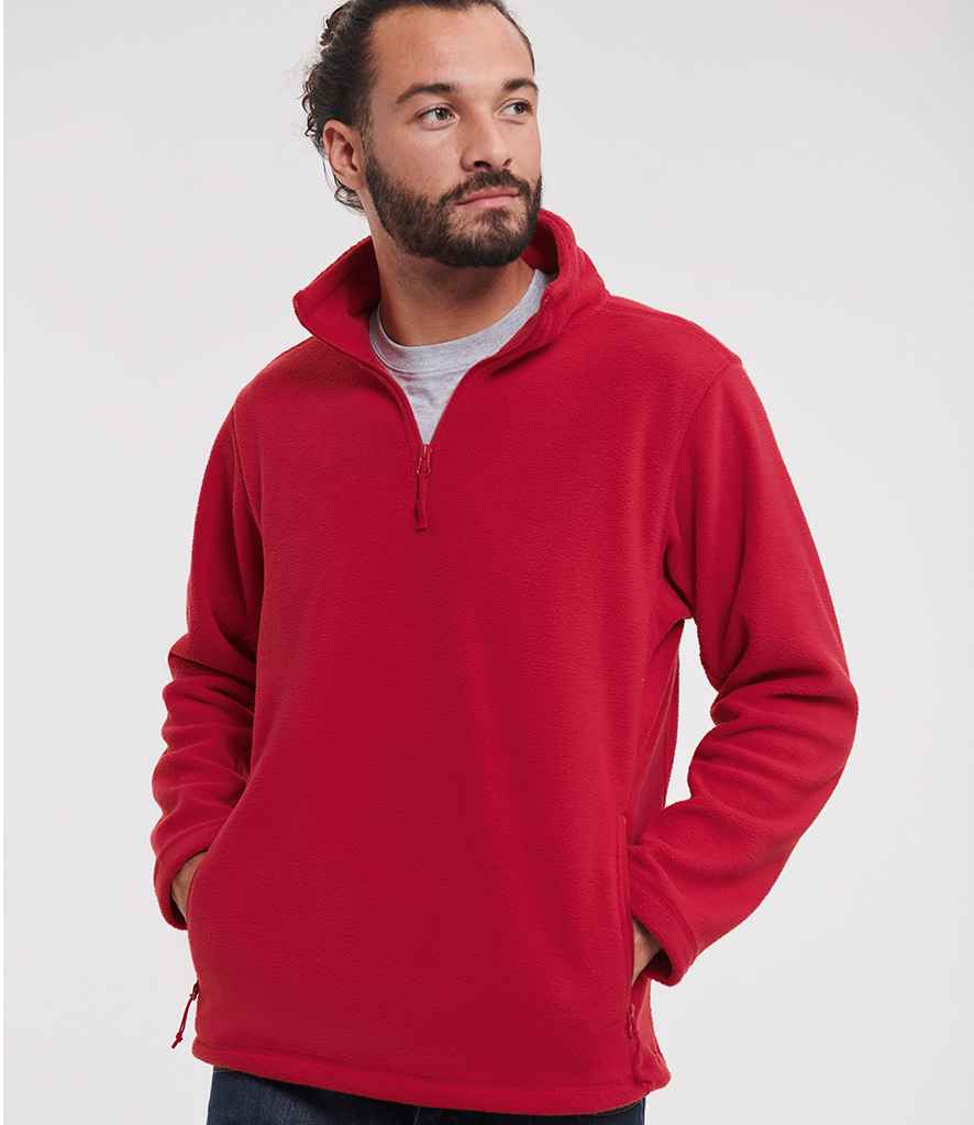 Russell Zip Neck Outdoor Fleece | Classic Red