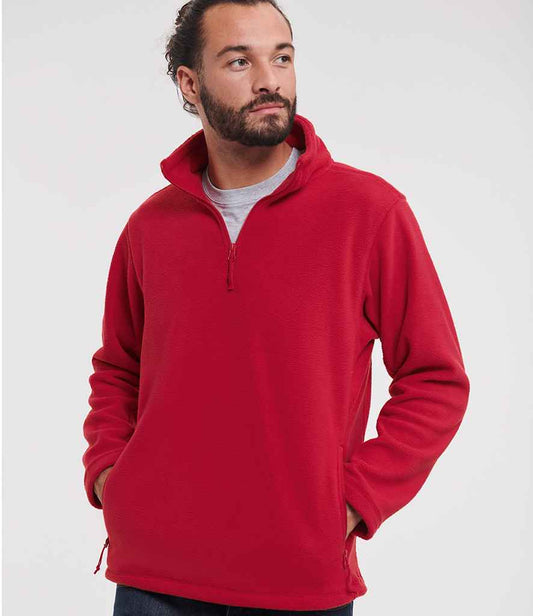 Russell Zip Neck Outdoor Fleece | Classic Red