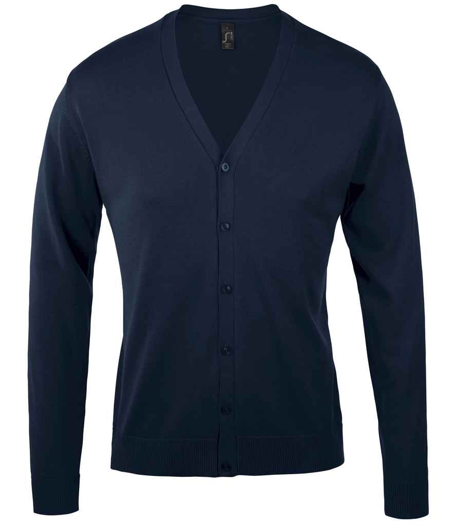 SOL'S Golden Cotton Acrylic V Neck Cardigan | Navy