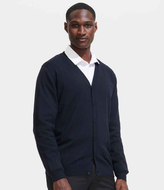 SOL'S Golden Cotton Acrylic V Neck Cardigan | Navy