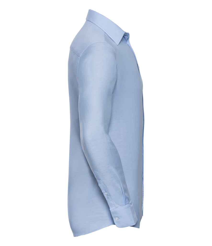 Russell Collection Long Sleeve Tailored Oxford Shirt | Oxford Blue