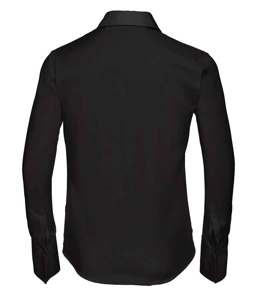 Russell Collection Ladies Long Sleeve Ultimate Non-Iron Shirt | Black