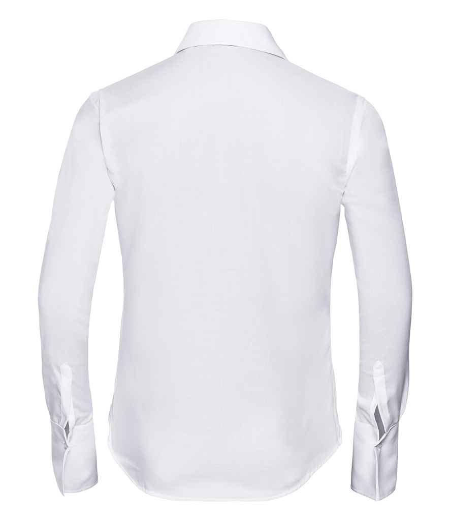 Russell Collection Ladies Long Sleeve Ultimate Non-Iron Shirt | White