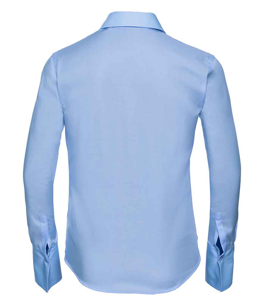 Russell Collection Ladies Long Sleeve Ultimate Non-Iron Shirt | Bright Sky