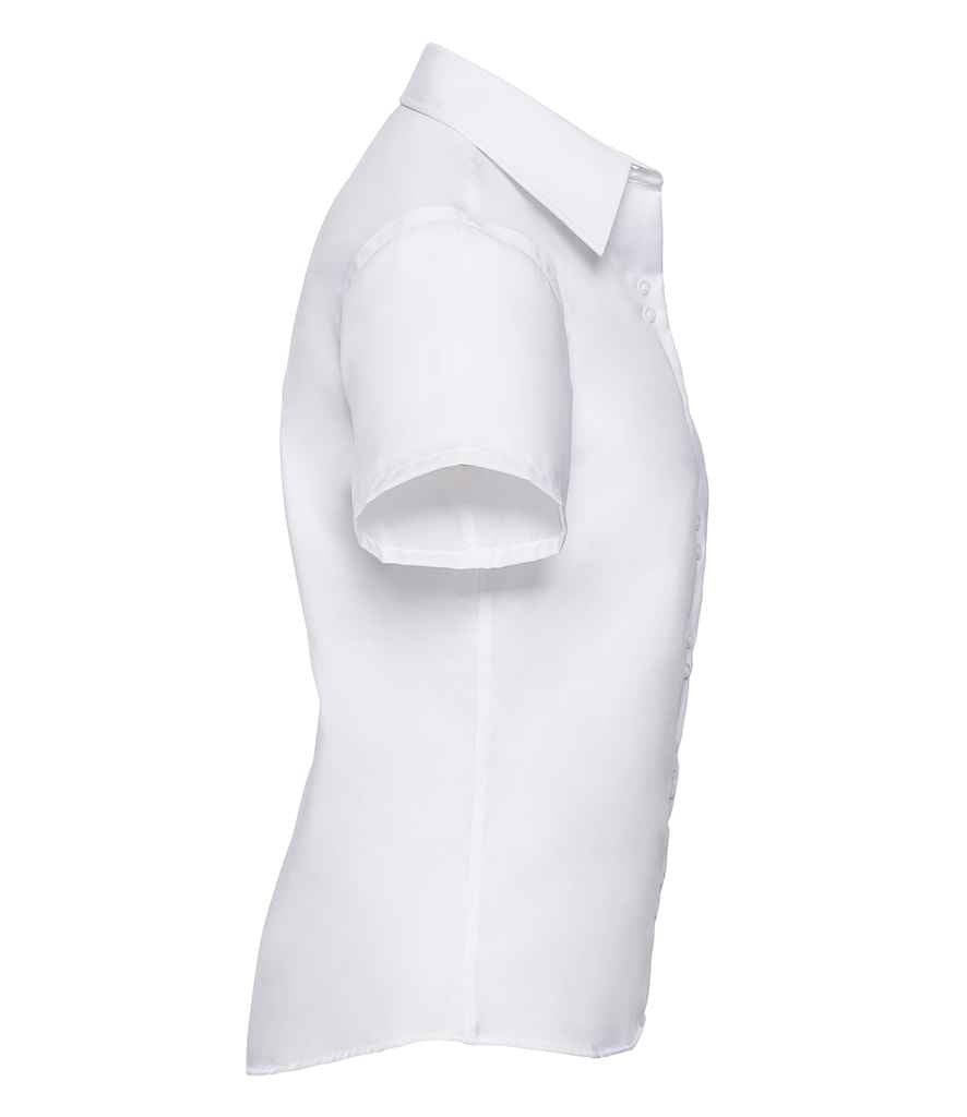 Russell Collection Ladies Short Sleeve Ultimate Non-Iron Shirt | White