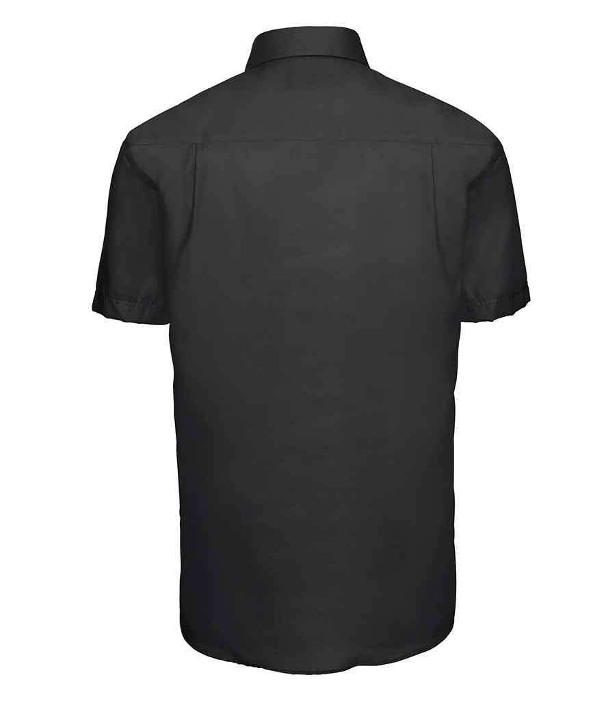 Russell Collection Short Sleeve Ultimate Non-Iron Shirt | Black