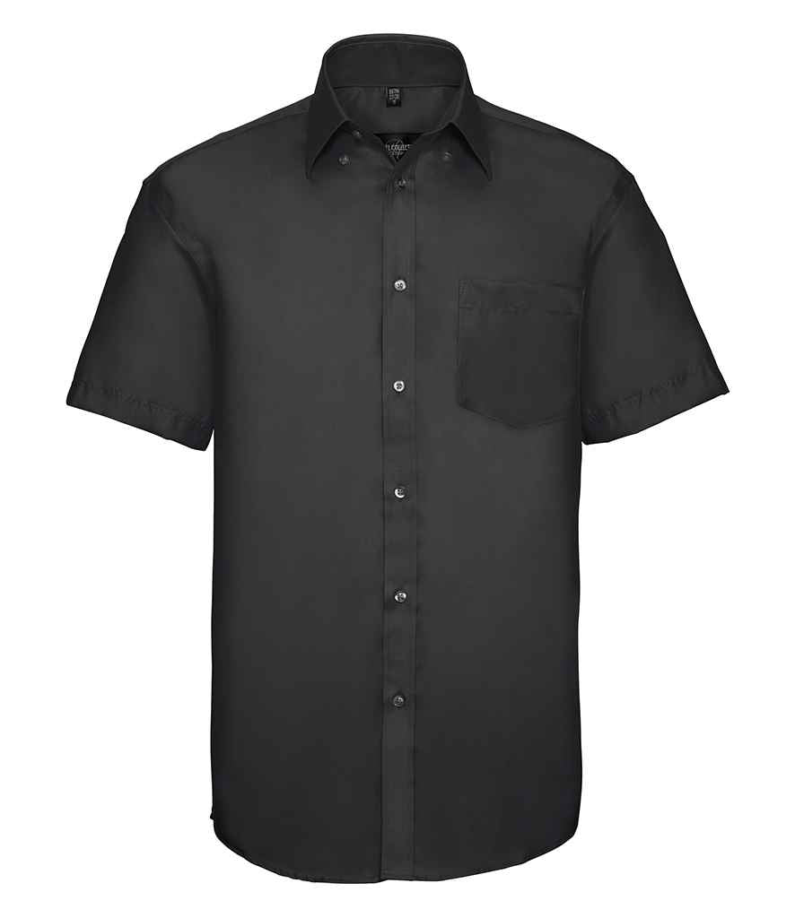 Russell Collection Short Sleeve Ultimate Non-Iron Shirt | Black
