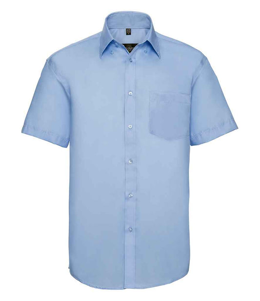 Russell Collection Short Sleeve Ultimate Non-Iron Shirt | Bright Sky