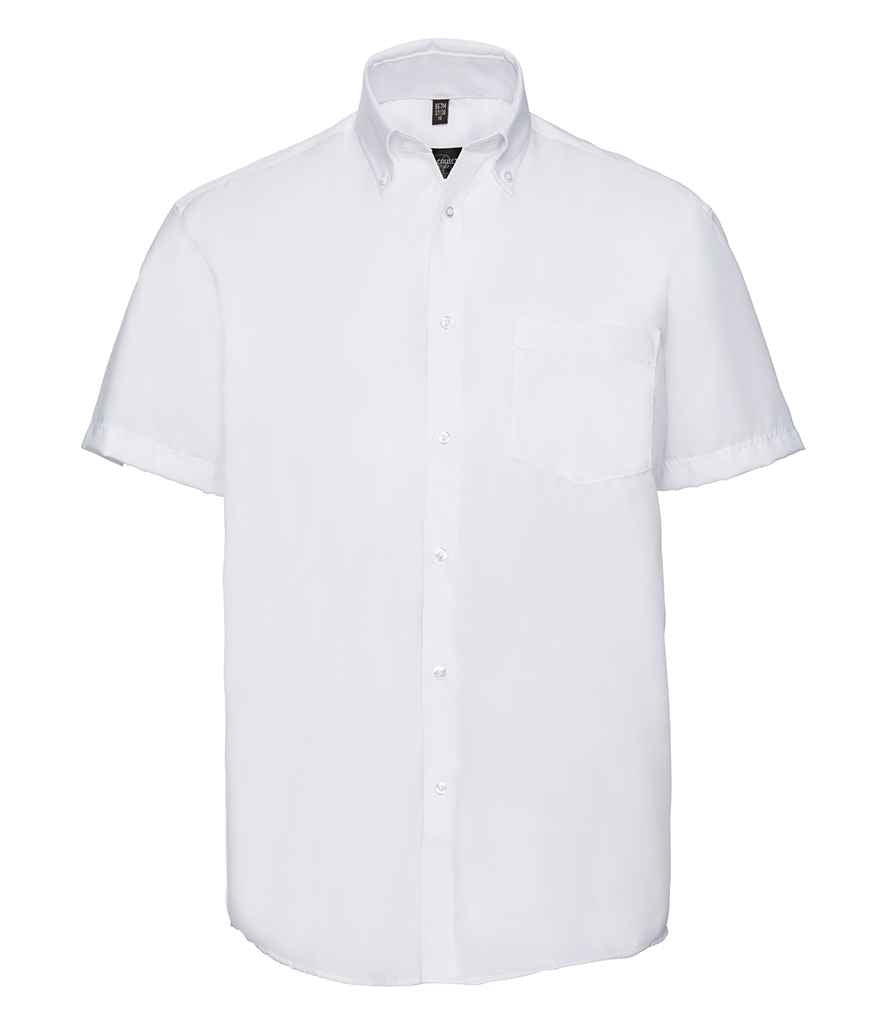 Russell Collection Short Sleeve Ultimate Non-Iron Shirt | White