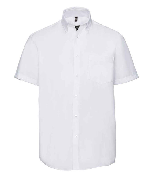 Russell Collection Short Sleeve Ultimate Non-Iron Shirt | White