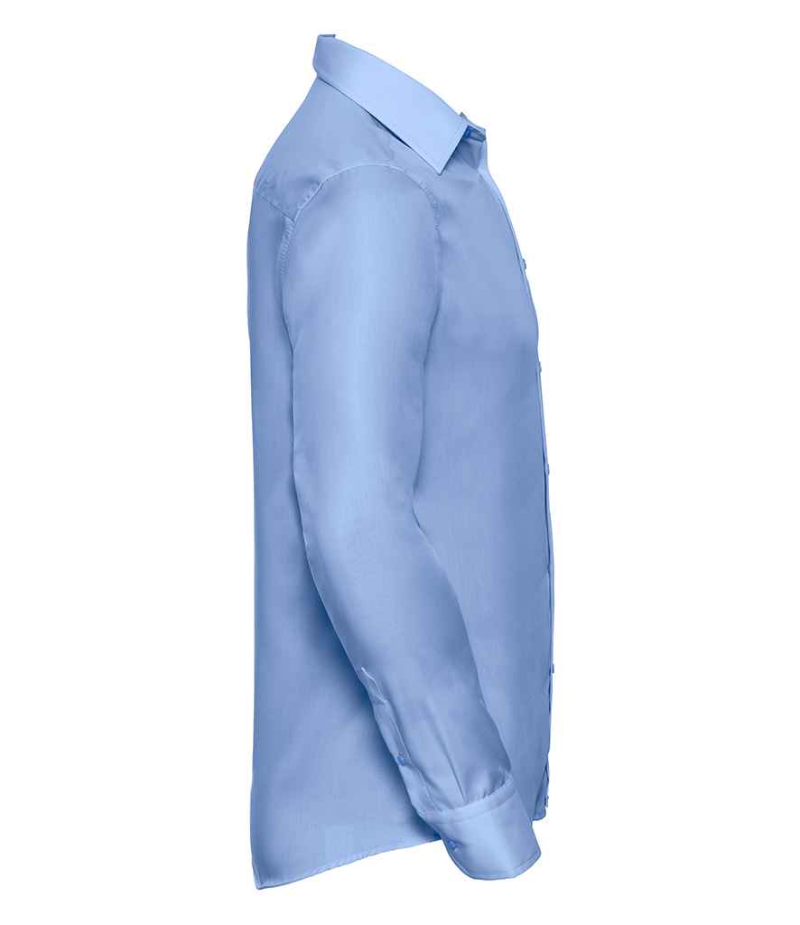 Russell Collection Long Sleeve Tailored Ultimate Non-Iron Shirt | Bright Sky