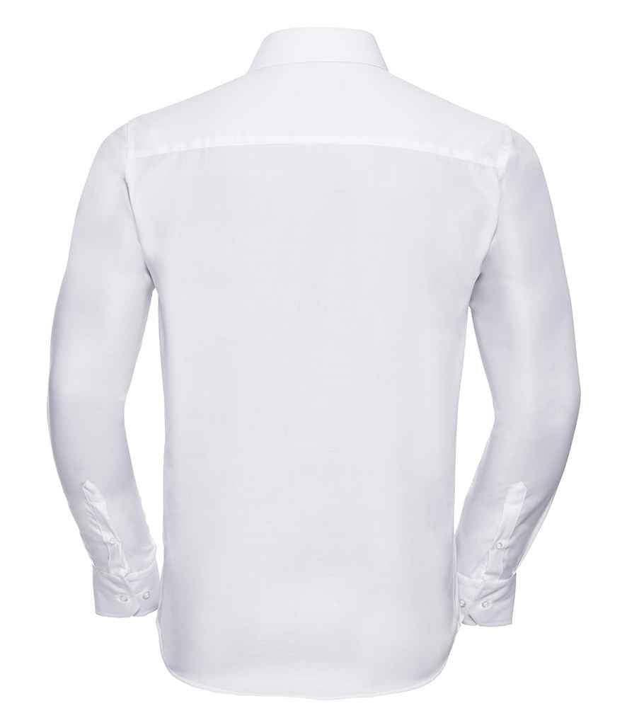 Russell Collection Long Sleeve Tailored Ultimate Non-Iron Shirt | White