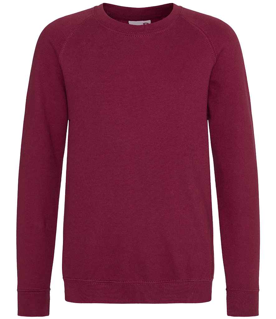 AWDis Academy Kids Raglan Sweatshirt | Burgundy