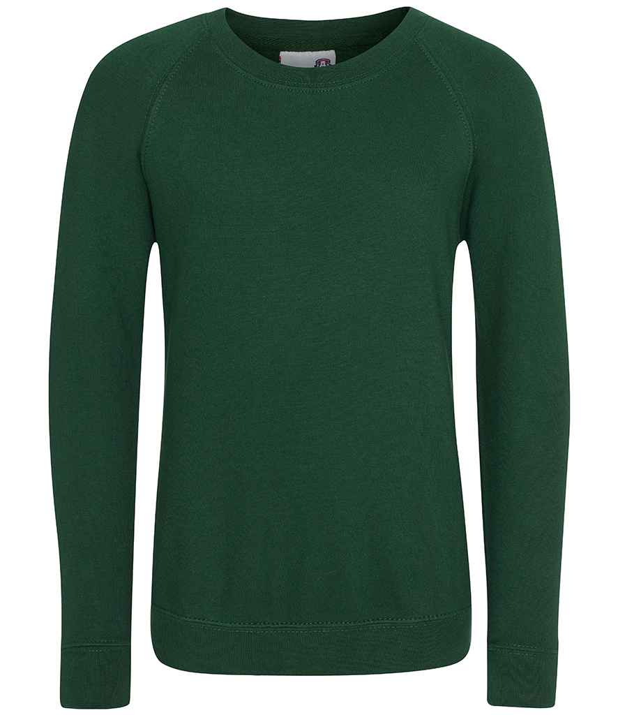 AWDis Academy Kids Raglan Sweatshirt | Green