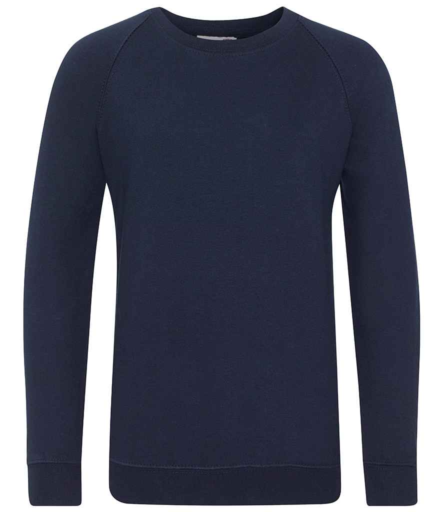 AWDis Academy Kids Raglan Sweatshirt | Navy