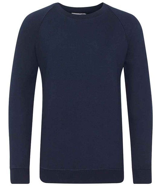 AWDis Academy Kids Raglan Sweatshirt | Navy