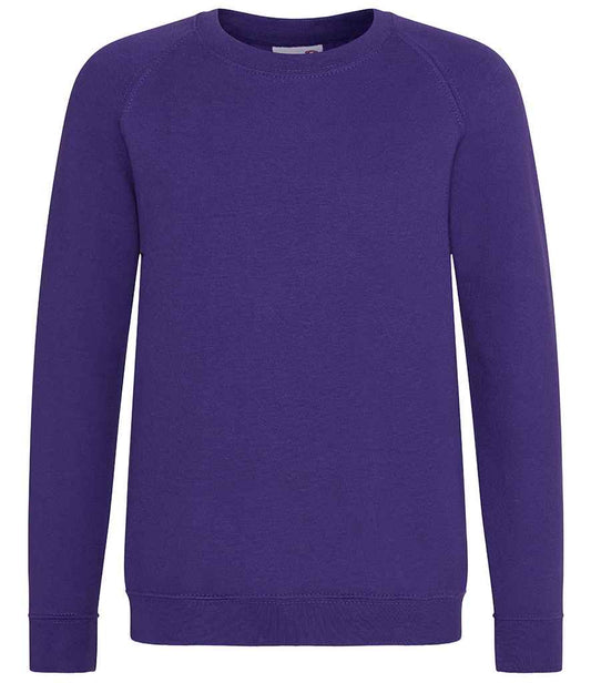 AWDis Academy Kids Raglan Sweatshirt | Purple