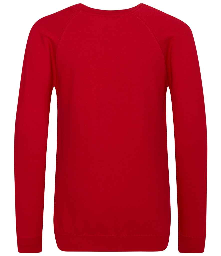 AWDis Academy Kids Raglan Sweatshirt | Red