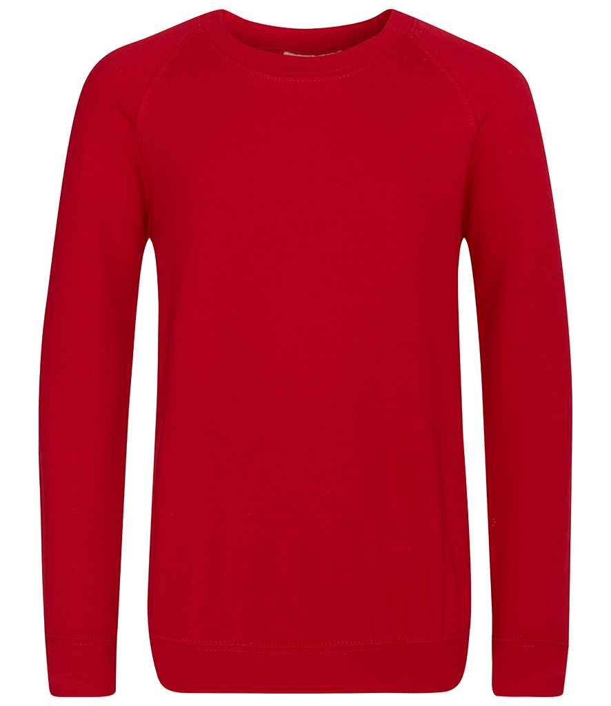 AWDis Academy Kids Raglan Sweatshirt | Red