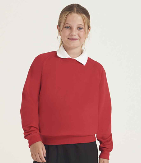 AWDis Academy Kids Raglan Sweatshirt | Red