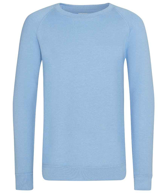 AWDis Academy Kids Raglan Sweatshirt | Sky Blue