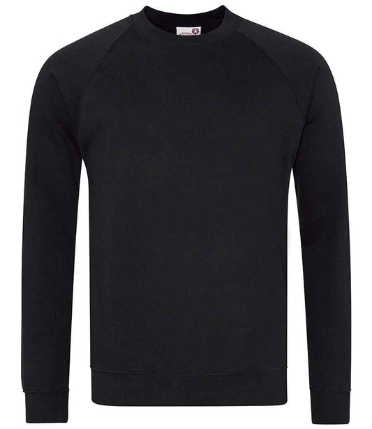 AWDis Academy Senior Raglan Sweatshirt | Black