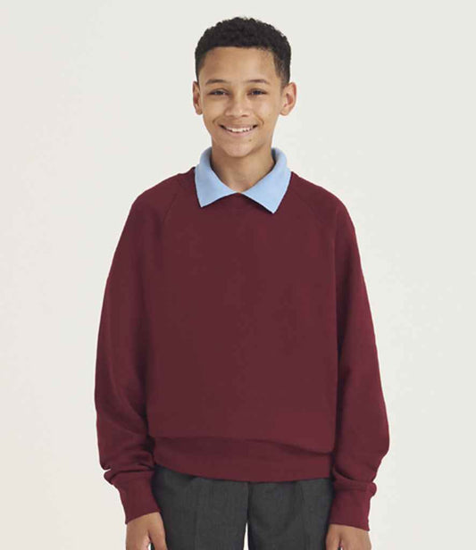 AWDis Academy Senior Raglan Sweatshirt | Burgundy