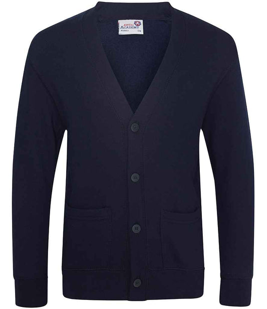 AWDis Academy Kids Sweat Cardigan | Navy