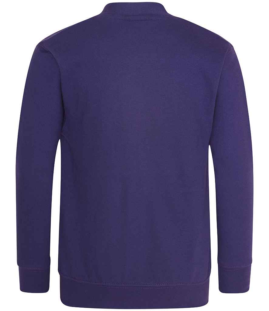 AWDis Academy Kids Sweat Cardigan | Purple