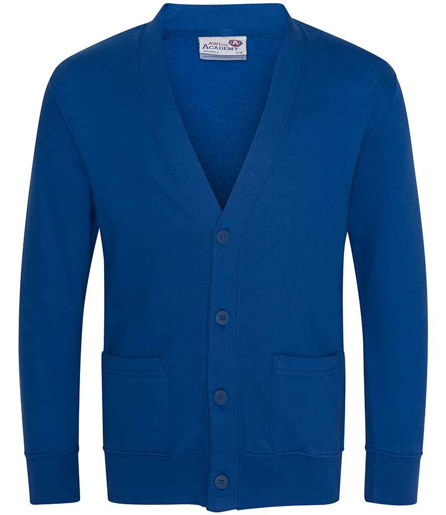AWDis Academy Kids Sweat Cardigan | Royal Blue