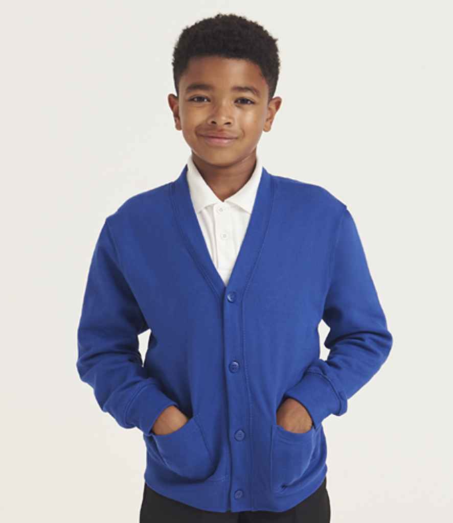 AWDis Academy Kids Sweat Cardigan | Royal Blue