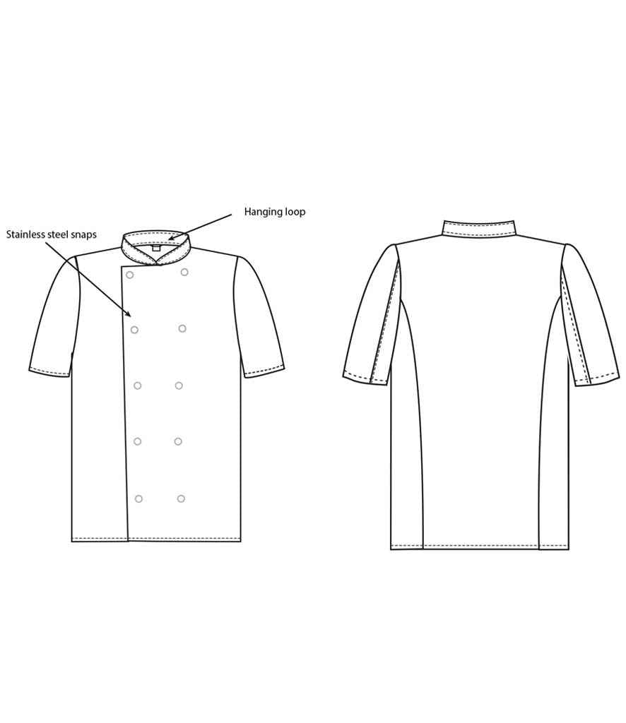 Dennys Short Sleeve Chef's Jacket | White