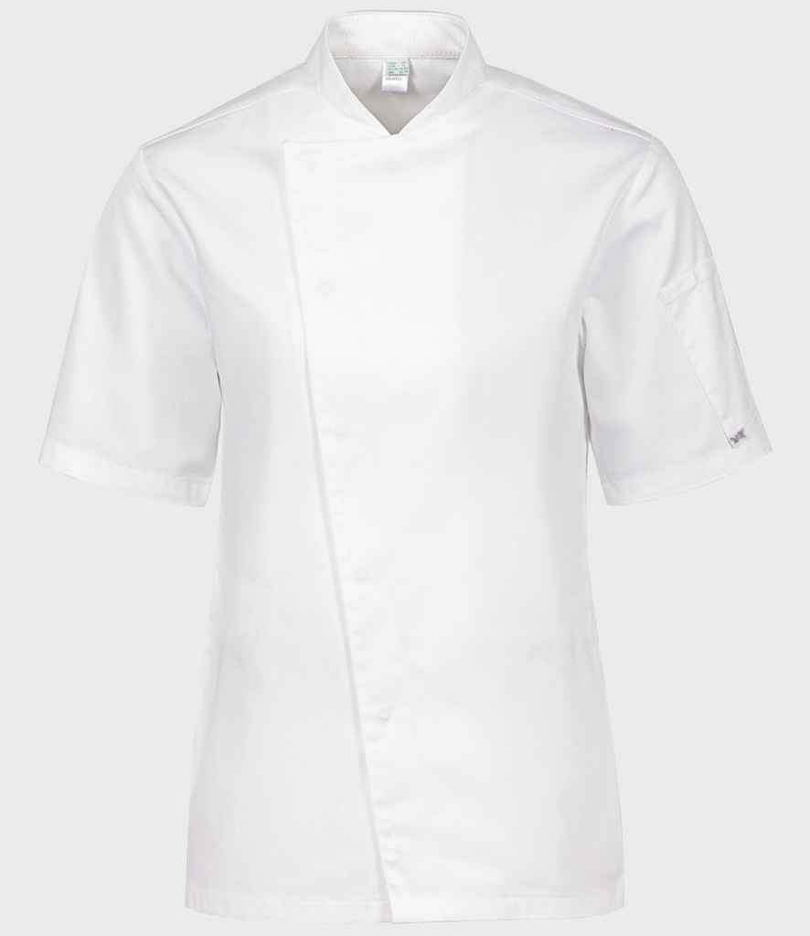 ADC Short Sleeve Asymmetric Chef's Jacket | White