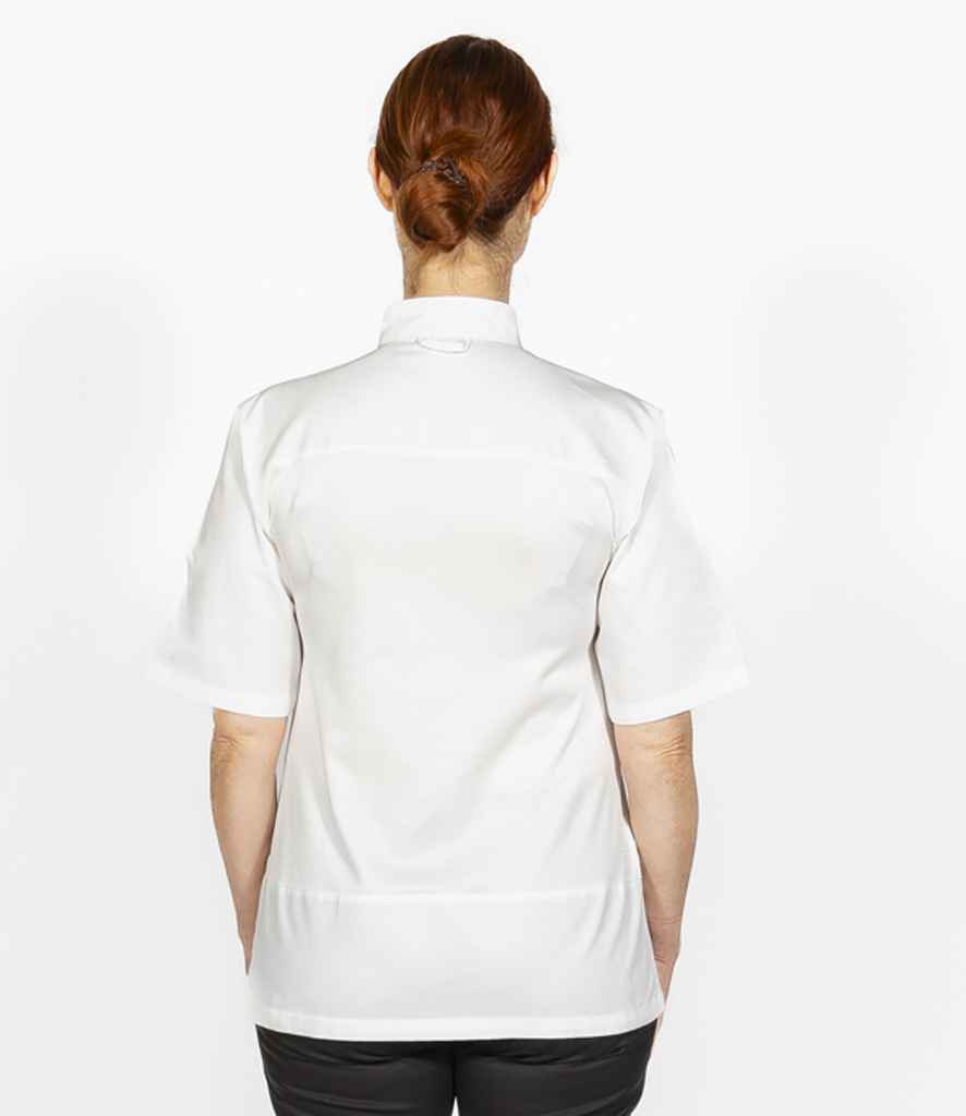 ADC Short Sleeve Asymmetric Chef's Jacket | White