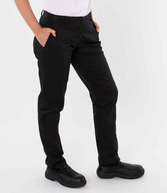 ADC Ladies Slim Fit Stretch Trousers | Black