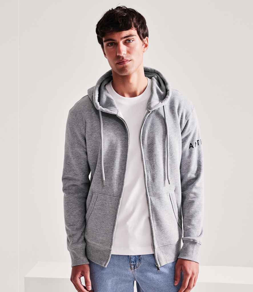 Anthem Organic Full Zip Hoodie | Grey Marl