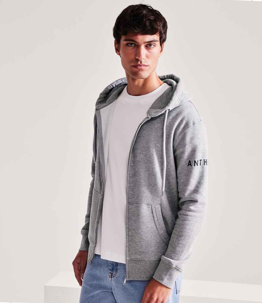 Anthem Organic Full Zip Hoodie | Grey Marl