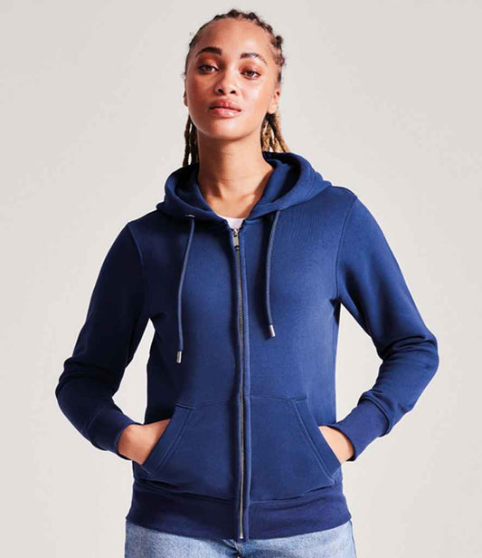 Anthem Ladies Organic Full Zip Hoodie | Navy