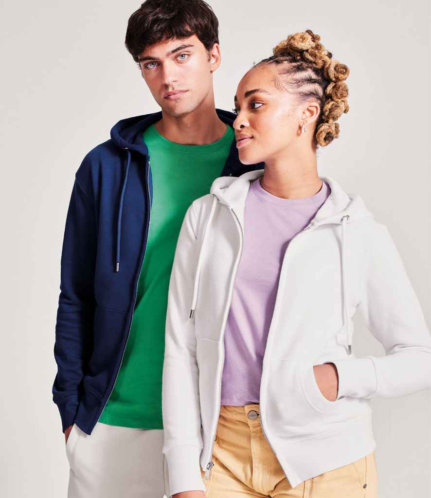 Anthem Ladies Organic Full Zip Hoodie | White