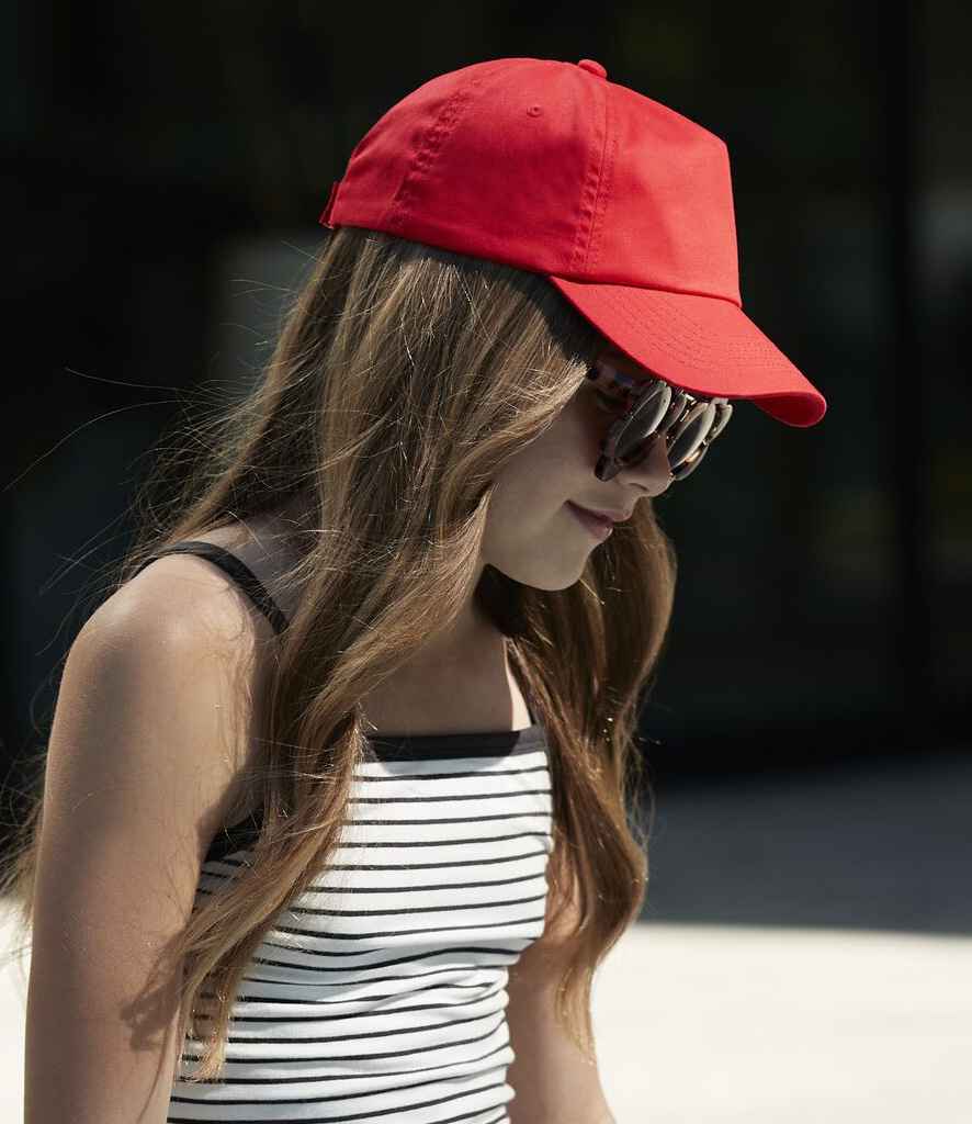 Beechfield Kids Original 5 Panel Cap | Bright Red