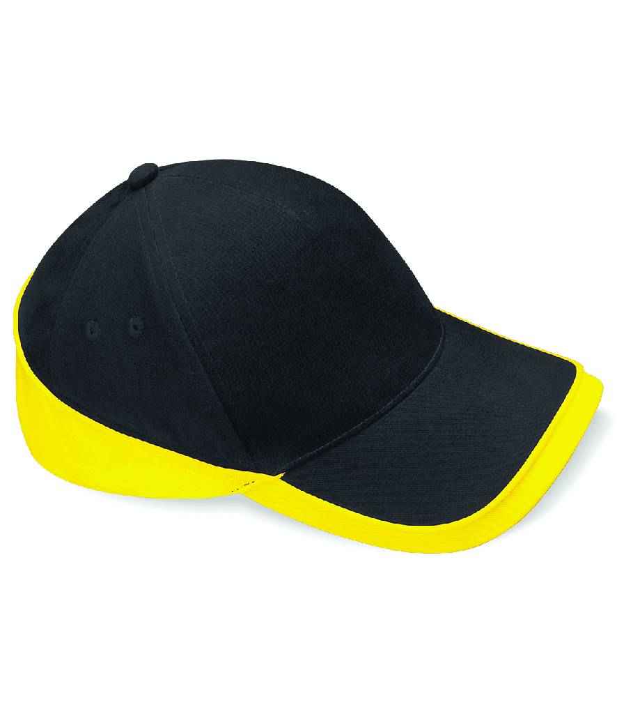 Beechfield Teamwear Competition Cap | Black/Yellow