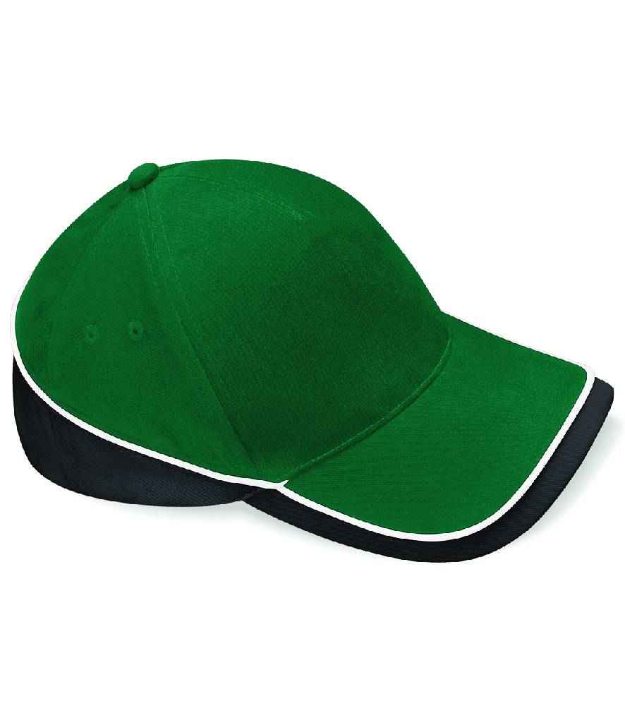 Beechfield Teamwear Competition Cap | Bottle Green/Black/White