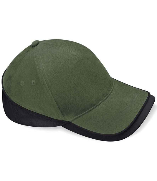 Beechfield Teamwear Competition Cap | Olive Green/Black