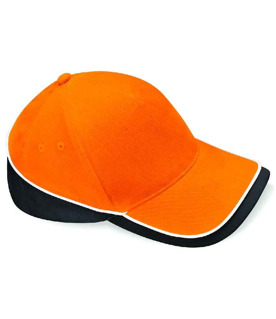 Beechfield Teamwear Competition Cap | Orange/Black/White