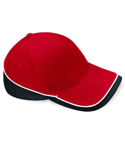 Beechfield Teamwear Competition Cap | Classic Red/Black/White