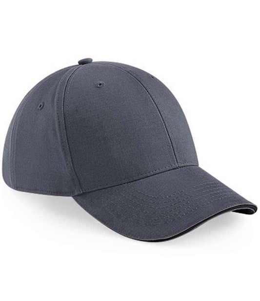 Beechfield Athleisure 6 Panel Cap | Graphite Grey/Black